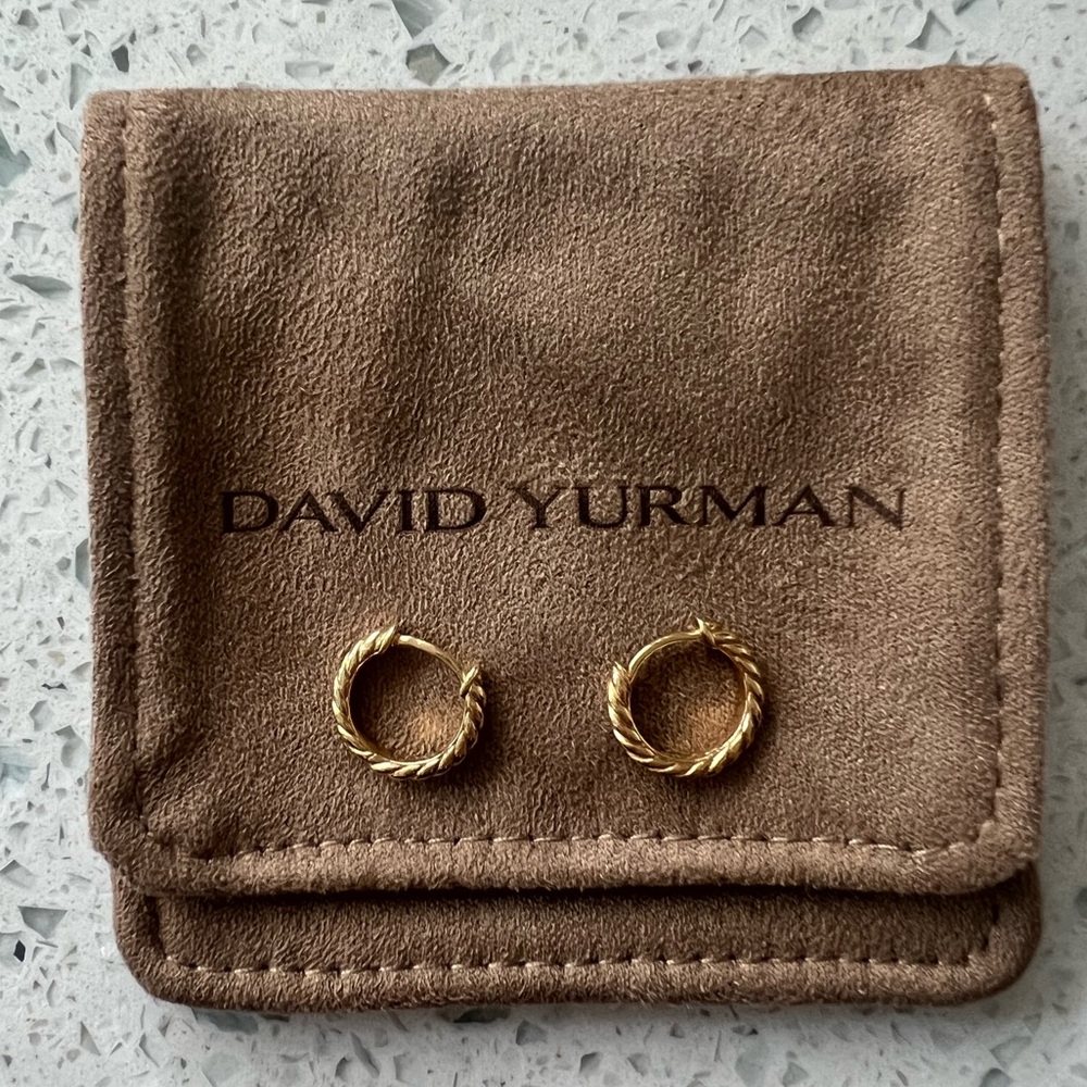 David Yurman Sculpted Cable Micro Huggies - Picture 6 of 10
